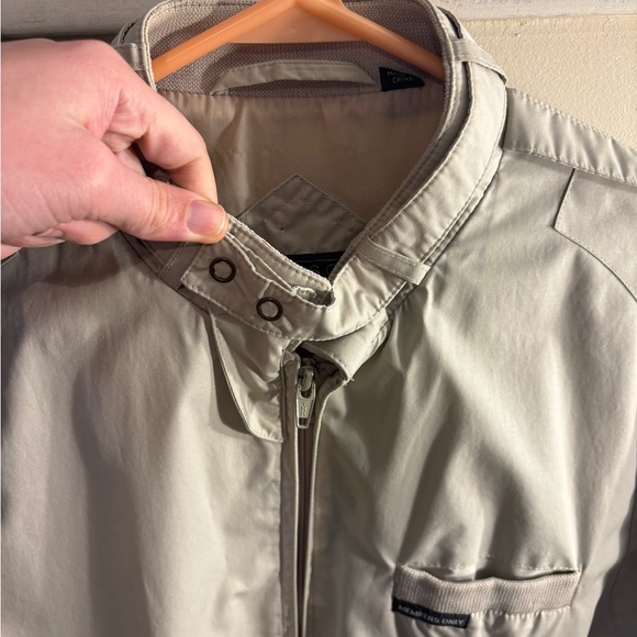 Members Only Vintage Beige Full Zip Up Jacket, Size Small (Unisex) - Picture 7 of 11